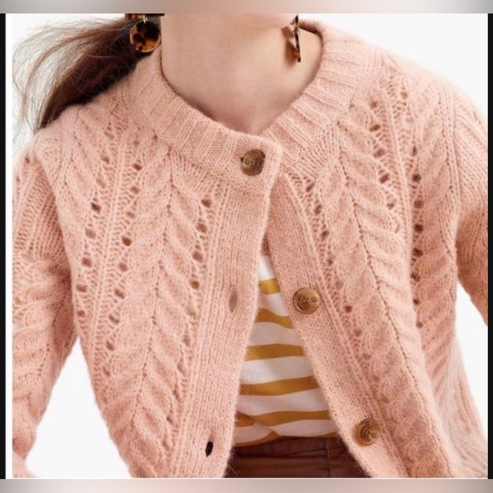 J.Crew Point Sur Pointelle Cardigan